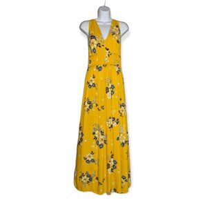 Japna Yellow a & Blue Maxi Dress Size Small